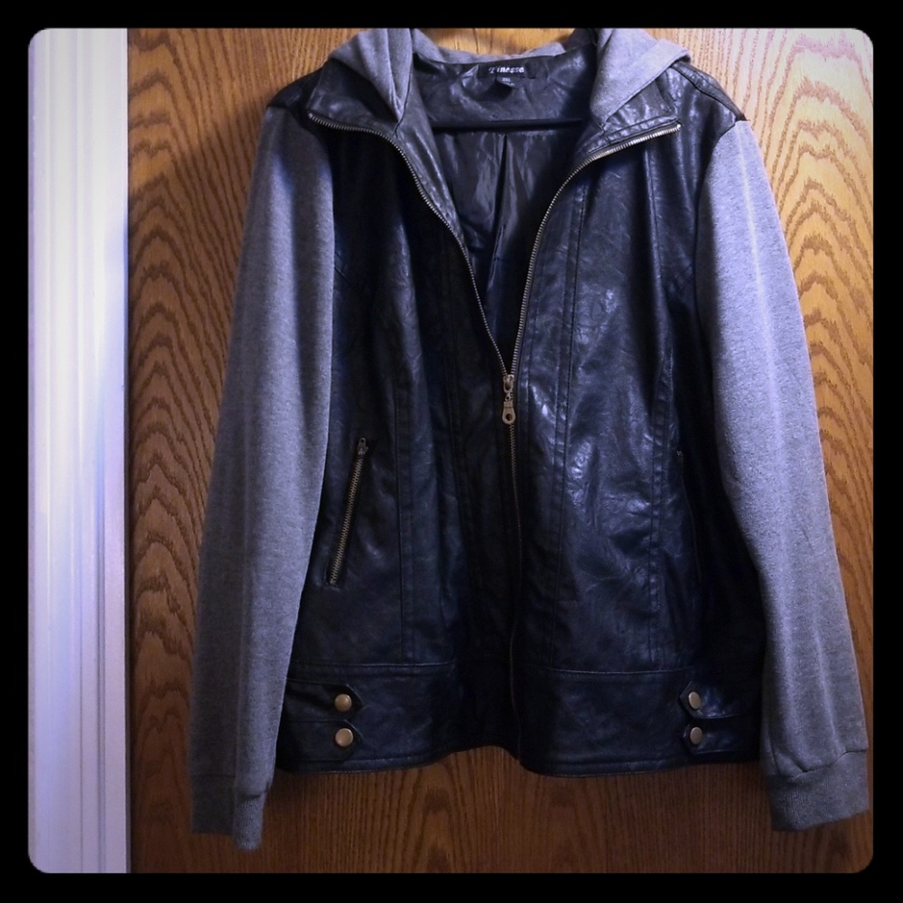 Black leather jacket